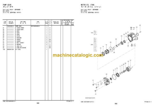 Hitachi ZC120S-6 Single Drum Vibratory Roller Equipment Componets Parts Catalog