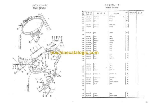 Hitachi KH125 Hydraulic Crane Parts List