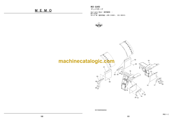 Hitachi ZW250-5B Wheel Loader Parts Catalog