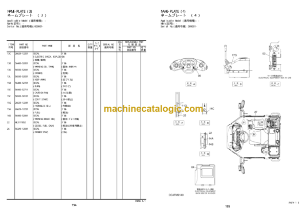 Hitachi ZW100-G Wheel Loader Parts Catalog