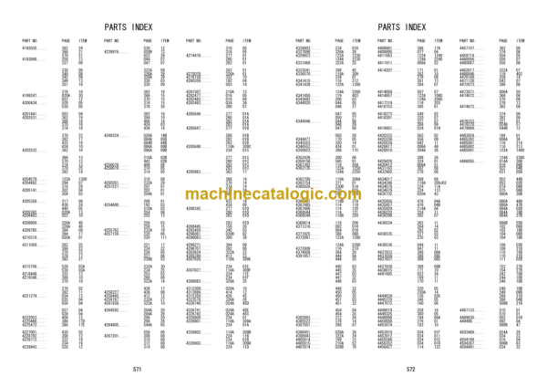 Hitachi ZW250-5B Wheel Loader Parts Catalog