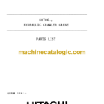 Hitachi KH700-2 Hydraulic Crawler Crane Parts Catalog
