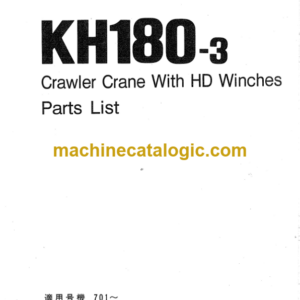 Hitachi KH180-3 Crawler Crane With HD Winches Parts Catalog