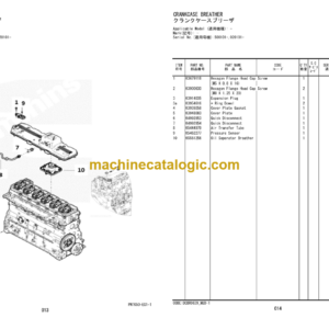 Hitachi ZW180-7 ZW180PL-7 Wheel Loader Engine Parts Catalog Parts Catalog