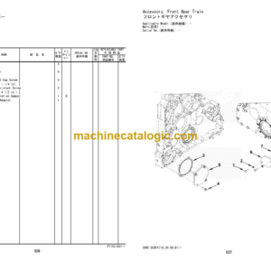 Hitachi ZW550 Wheel Loader Engine Parts Catalog