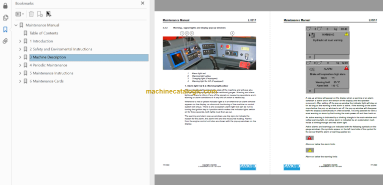 Sandvik LH517 Maintenance Manual Serial No. L717D557