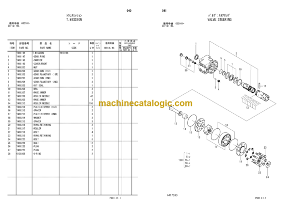 Hitachi CS125-3 Equipment Components Parts Catalog