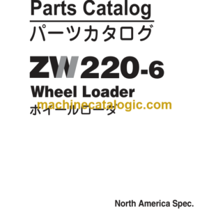 Hitachi ZW100-6 ZW120-6 Wheel Loader Parts Catalog