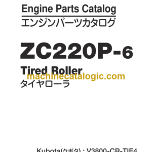 Hitachi ZC220P-6 Tired Roller Engine Parts Catalog Parts Catalog