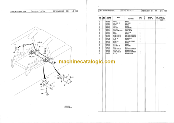 Hitachi Sumitomo SCX700GLS Crawler Crane Parts Catalog