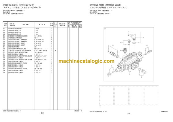 Hitachi ZW250-6 Wheel Loader (PNEMA0-1-1) Parts Catalog