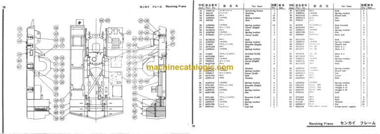 Hitachi KH180 Crawler Crane Parts List