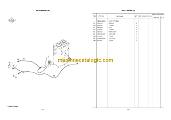 Hitachi ZAXIS 80-GI Hydraulic Excavator Parts Catalog