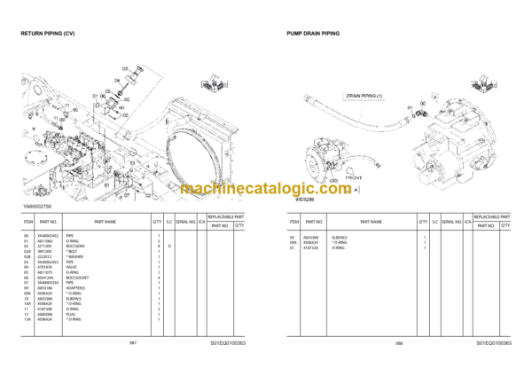 Hitachi ZAXIS 470H GI-SERIES Hydraulic Excavator Parts Catalog