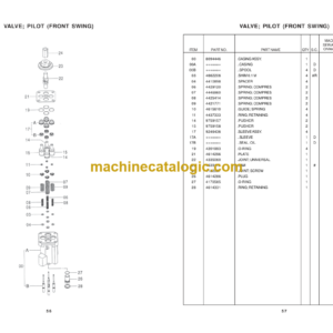 TATA Hitachi EX-70 Hydraulic Excavator (910100220227) Parts Catalog