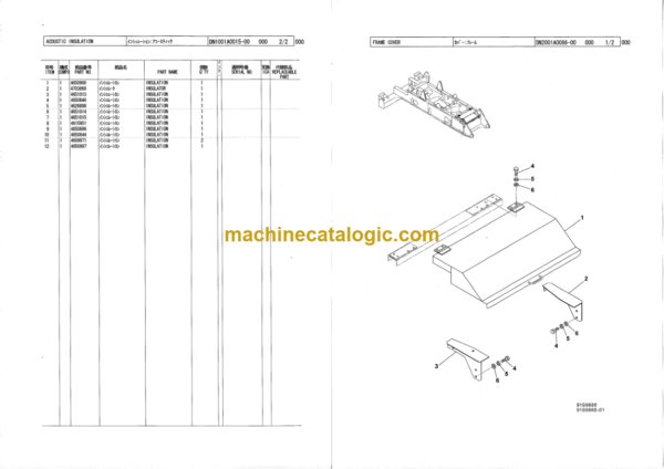 Hitachi Sumitomo SCX700GLS Crawler Crane Parts Catalog