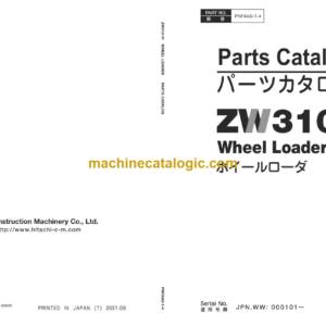 Hitachi ZW310-5B Wheel Loader Parts Catalog