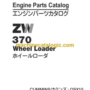 Hitachi ZW370 Wheel Loader Engine Parts Catalog