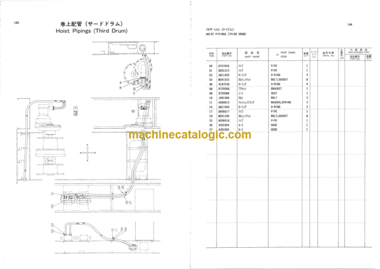 Hitachi KH300-3 Hydraulic Crawler Crane Parts Catalog