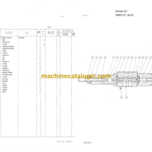 Hitachi KH125-3 Equipment Components Parts Catalog Serial No.0601～0727