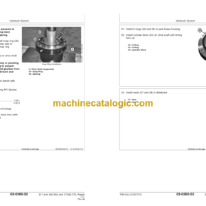 John Deere 317 and 320 Skid Steer Loader CT322 Compact Track Loader Repair Technical Manual (TM2152 31OCT07)