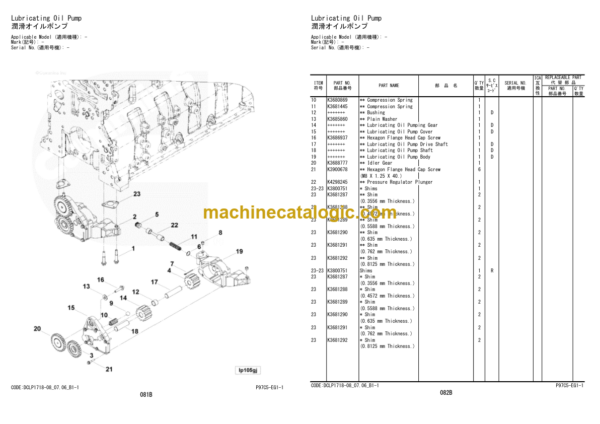 Hitachi ZW370 Wheel Loader Engine Parts Catalog