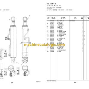 Hitachi RD135R RD140R Rotating Rubber Crawler Carrier (PTRB-E1-1) Parts Catalog