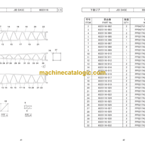 Hitachi Sumitomo SCX800HD-2 Bracing List