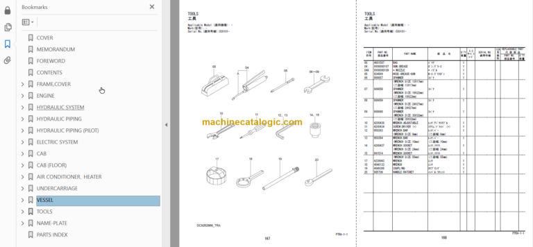 Hitachi EG65R-3 Rubber Crawler Carrier Parts Catalog
