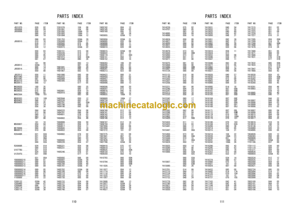 Hitachi ZC35C 35T Vibratory Roller Parts Catalog