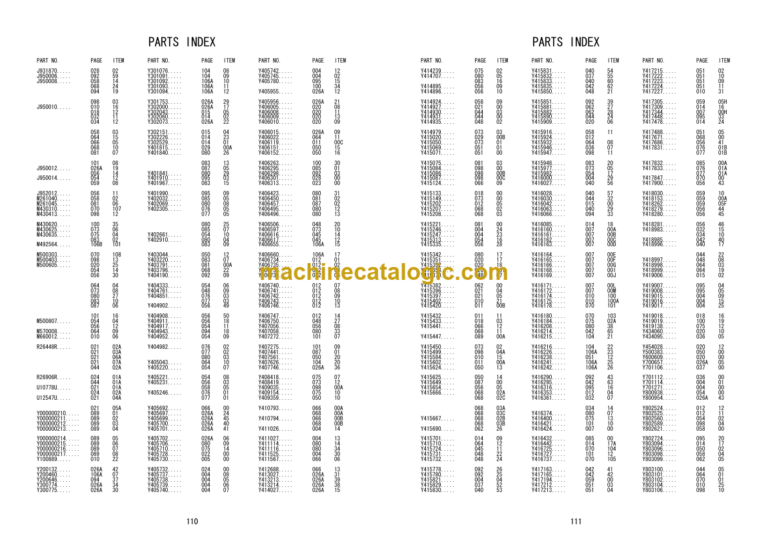 Hitachi ZC35C 35T Vibratory Roller Parts Catalog