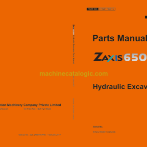 Hitachi ZAXIS ZX650H Hydraulic Excavator Parts Catalog