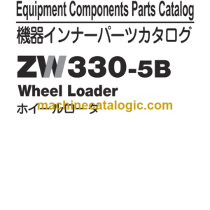 Hitachi ZW330-5B Wheel Loader Equipment Components Parts Catalog