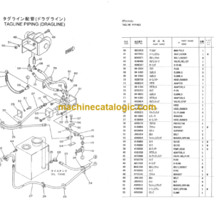 Hitachi KH150-3 Dragline Front Clamshell Front 22mm Winch (For Dragline) Parts Catalog