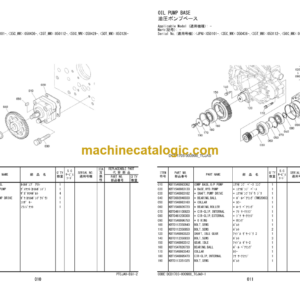 Hitachi ZC35C-5 35T-5 ZC50C-5 50T-5 Vibratory Roller Engine Parts Catalog (PTCJA0-EG1-2)