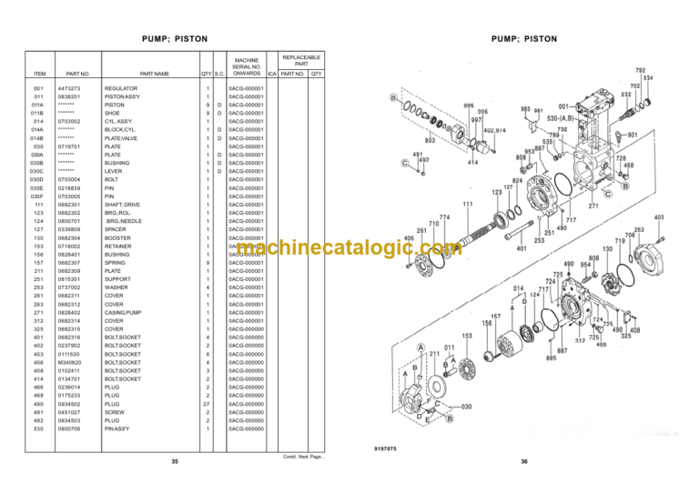 Hitachi ZAXIS ZX650H Hydraulic Excavator Parts Catalog