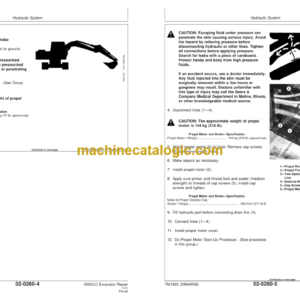 John Deere 450CLC Excavator Repair Technical Manual TM1925 29MAR06