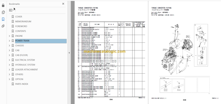 Hitachi ZW550-5B Wheel Loader (PNHFA0-1-2) Parts Catalog