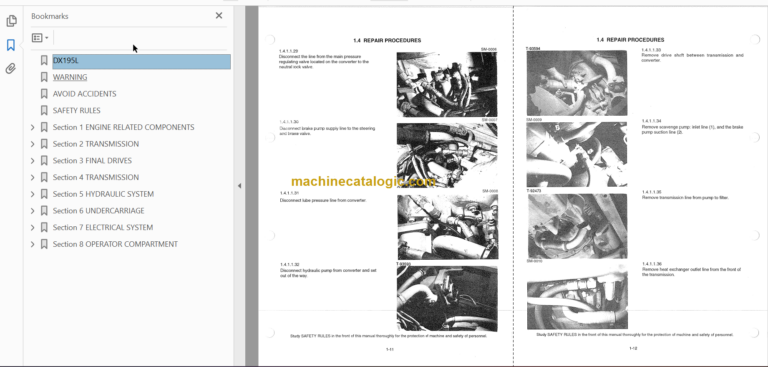 Hitachi DX195L Crawler Dozer Service manual