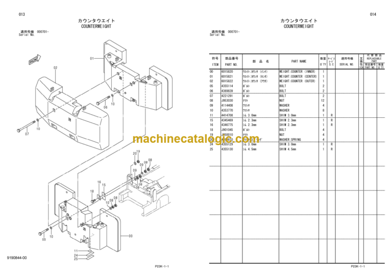Hitachi Sumitomo SCX700 Crawler Crane Parts Catalog