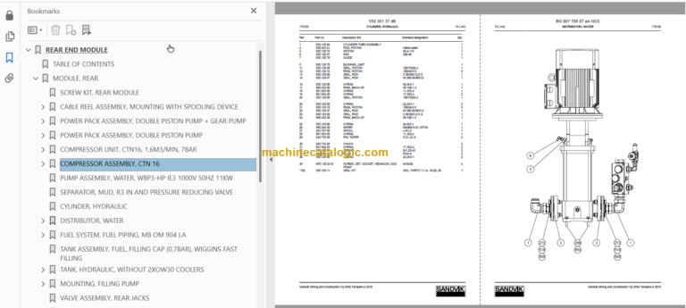 Sandvik DD421-60C Drill Rig Parts Manual Serial No. 116D43797-1