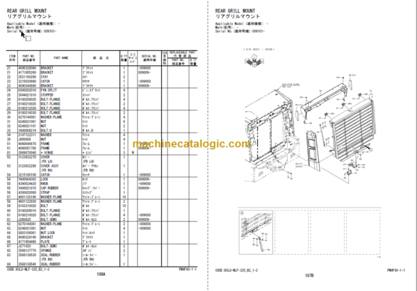 Hitachi ZW550-5B Wheel Loader Parts Catalog