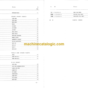 Hitachi KH500L Hydraulic Crawler Crane Parts Catalog