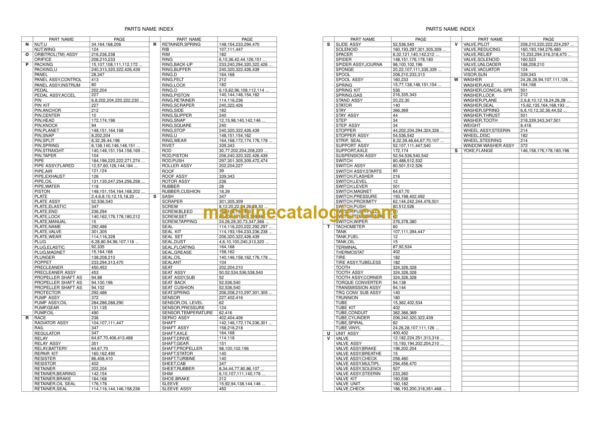 Hitachi ZW550-G Wheel Loader Parts Catalog