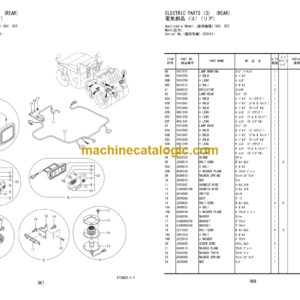 Hitachi ZC50C 50T Vibratory Roller Parts Catalog