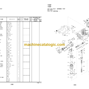 Hitachi TV5DF TV5DFW TV5DR TV5DH TV6DF TV6DFW TV6DK TV7DF TV7DFW TV8DF TV8DFW Vibratory Rammer Parts Catalog