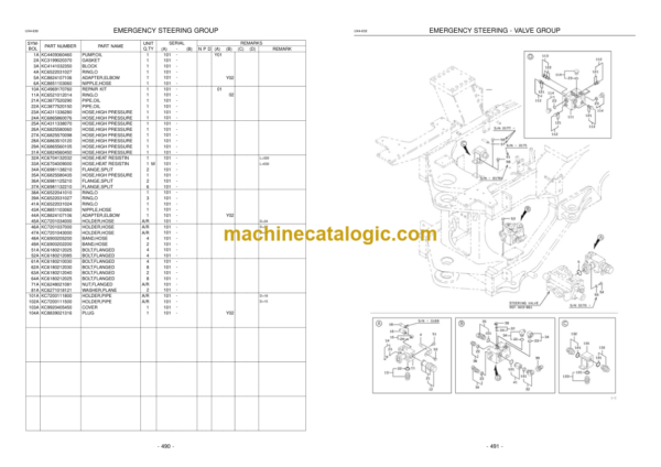 Hitachi ZW550-G Wheel Loader Parts Catalog