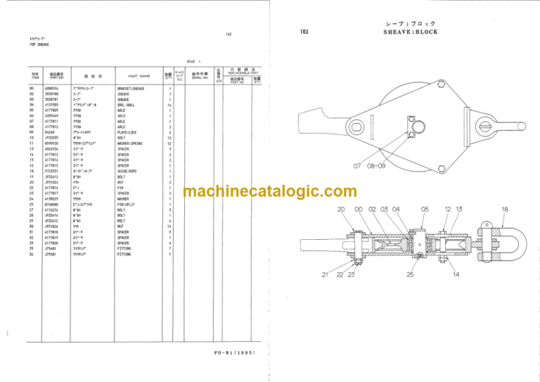 Hitachi KH500L Hydraulic Crawler Crane Parts Catalog