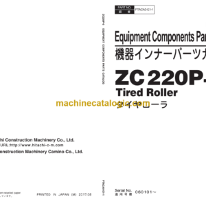 Hitachi ZC220P-6 Tired Roller Equipment Components Parts Catalog