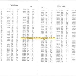 Hitachi KH1000 Hydraulic Crawler Crane Parts Catalog Serial No.0121, 0122